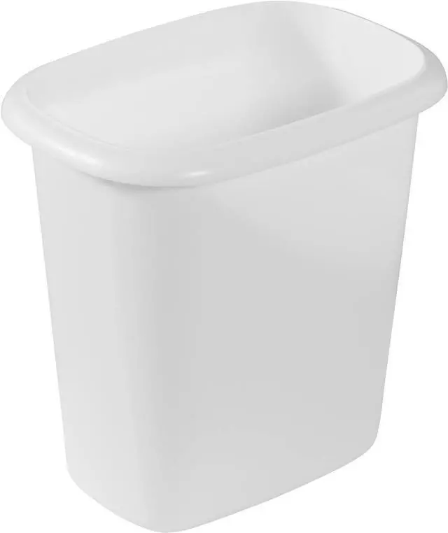 Main image of Rubbermaid Vanity Trash Can/Wastebasket 1.5-Gallons/6-Quarts White for Under Counter/Kitchen/Office/Bedroom/Bathroom