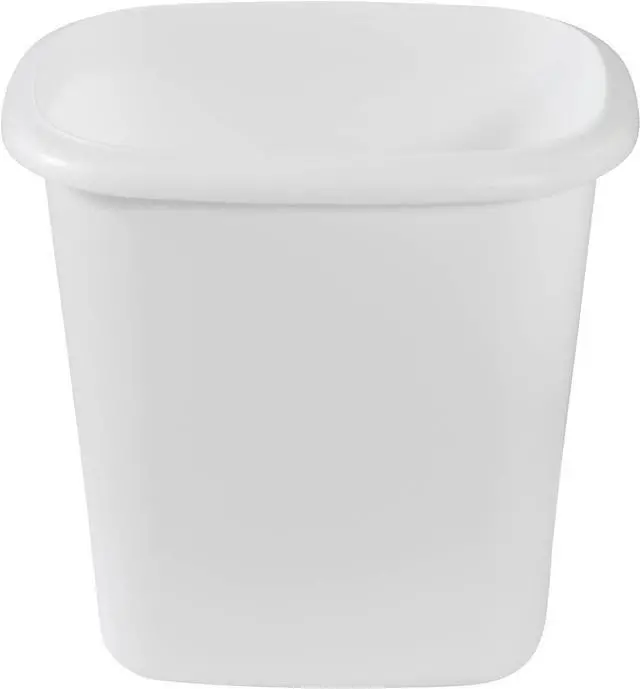 Alt view image 2 of 7 - Rubbermaid Vanity Trash Can/Wastebasket 1.5-Gallons/6-Quarts White for Under Counter/Kitchen/Office/Bedroom/Bathroom