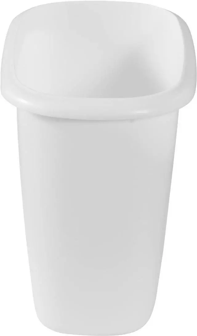 Alt view image 5 of 7 - Rubbermaid Vanity Trash Can/Wastebasket 1.5-Gallons/6-Quarts White for Under Counter/Kitchen/Office/Bedroom/Bathroom