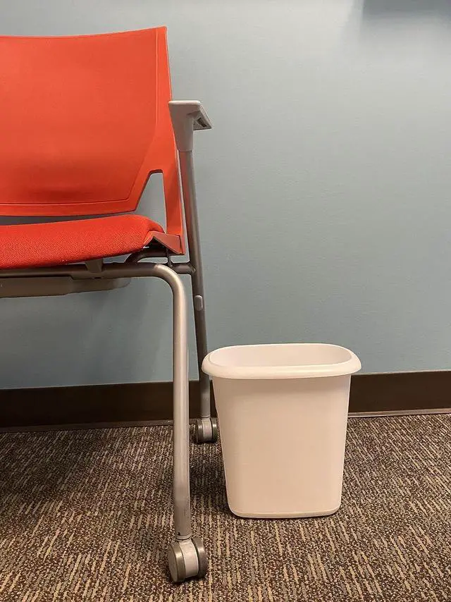 Alt view image 6 of 7 - Rubbermaid Vanity Trash Can/Wastebasket 1.5-Gallons/6-Quarts White for Under Counter/Kitchen/Office/Bedroom/Bathroom