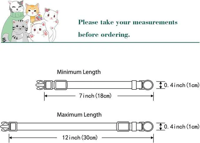 Alt view image 6 of 7 - Yizepet Cat Collars, Breakaway Kitten Collar, Cute Kitty Collar, Pet Supplies Accessories