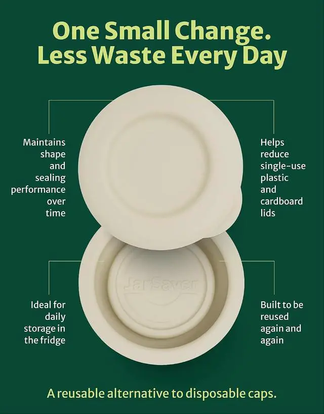 Alt view image 5 of 6 - JARSAVER® Silicone Replacement Caps | 48mm Diameter Bottle Lids That Fit Perfectly Stanpac & Libbey Milk Glass Bottles | Reusable, Long-Lasting and Easy to Clean Bottle Caps (Multi Colour, 6 Pack)