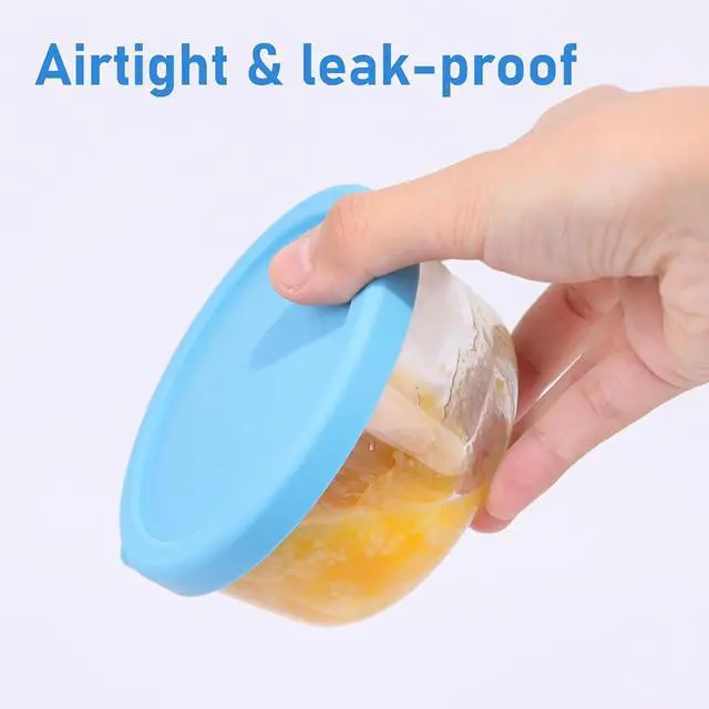 Alt view image 4 of 7 - 1 Cup Silicone Replacement Lids Storage Cover for Pyrex 7202-PC and Anchor Hocking Glass Bowls (Container not Included) 2 Pack Microwave, Dishwasher and Freezer Safe