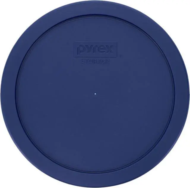 Main image of Pyrex 7402-PC 6/7-Cup Dark Blue Food Storage Replacement Lid - Made in USA | BPA-Free Plastic | Round Shape | Fits 7402 & 7203 Bowls | Top-Rack Dishwasher Safe | Secure Fit