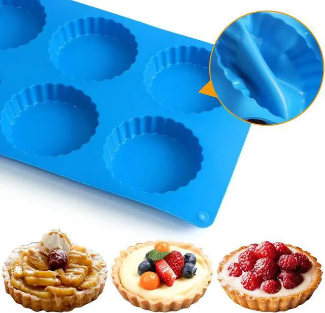 Alt view image 4 of 7 - Sidosir 3pcs Peanut Butter Cup Mold, Silicone Mini Tart Pan for Bite Size Fat Bombs, Silicone Chocolate Candy Mold for Brownie (Keto Cup)