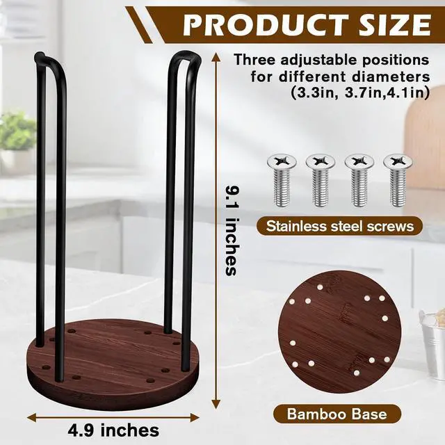 Alt view image 2 of 7 - 2PC Tumbler Lid Organizer, Detachable Yeti Lid Organizer Hold Up To 22 Lids | Suitable for Simple Modern Tumbler/Yeti Tumbler/Mason Jar LidsFit Perfectly, Stackable SteadyWalnut-Colored Base
