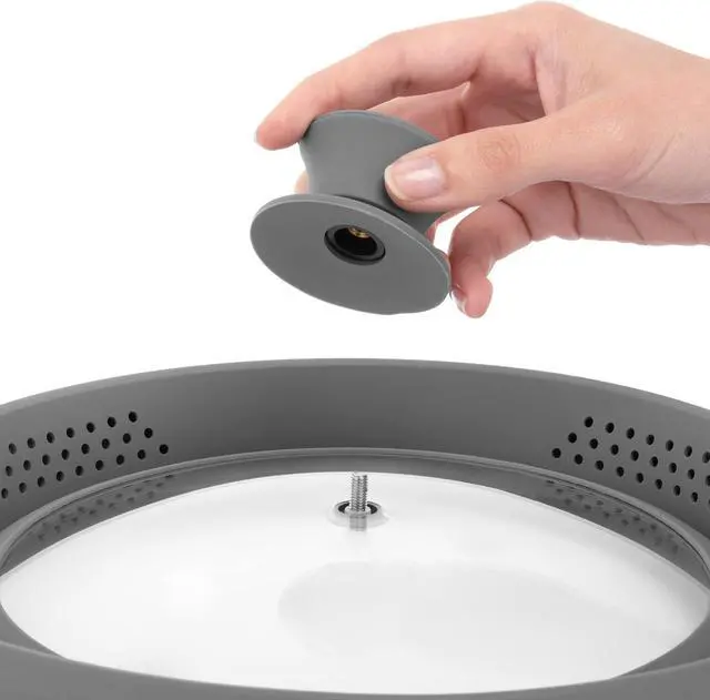 Alt view image 4 of 6 - Universal Pot Pan Lid Handle Replacement, Pack of two- Silicone Heat Resistant and Non-Slip Lid Handles for Pots Pans (Pack of Two-Grey)
