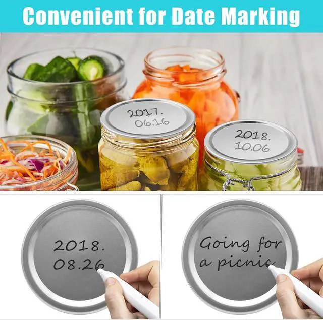 Alt view image 4 of 7 - VIBRATITE 30 Count 70MM Regular Mouth Mason Jar Canning Lids | Split-Type Metal Lids, Silicone Sealing Rings, Leak-Proof, Food Preservation, Pressure Canning, Water Bath, Fits Ball & Kerr