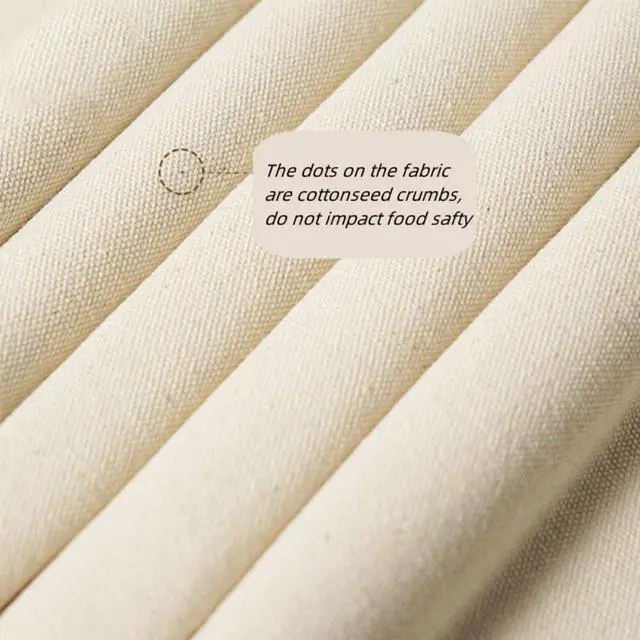Alt view image 6 of 6 - Cotton Bread Towels for Baking Sourdough - 17.7 x 29.5 inch Unbleached Bread Basket Flour Sack Towels for Proofing Cover Pastry Proofing Cloth for Baguettes, Loaves, Ciabatta