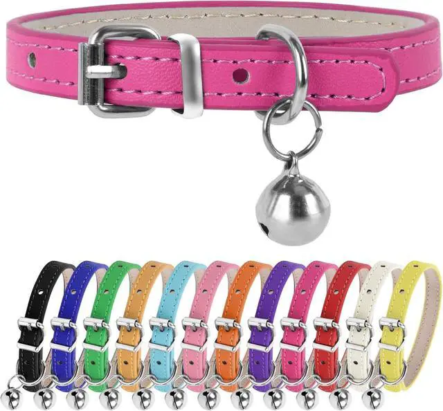 Main image of XXS Dog Collar Teacup Dog Collar, Pink Dog Collars, Teacup Dog Collars for Small Dogs Cats, Pink, 3/8 inch Width | Dog Collars, Teacup Dog Collars for Small Dogs Cats