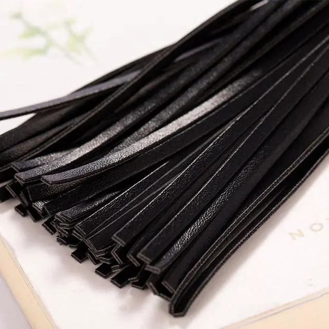 Alt view image 4 of 7 - Women Leather Tassels Keychain Car Circle Key Rings Gift Bag Hanging Buckle