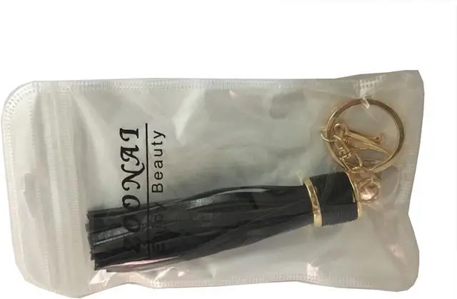 Alt view image 6 of 7 - Women Leather Tassels Keychain Car Circle Key Rings Gift Bag Hanging Buckle