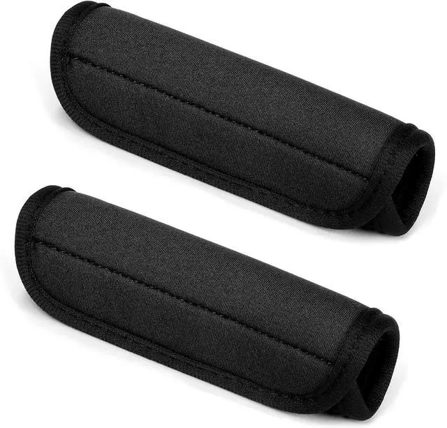 Main image of 2 Pack Luggage Handle Wrap for Suitcase, Black Luggage Handle Wraps Comfortable Neoprene Suitcase Identifiers Tags Luggage Makers Covers Travel Accessories for Easy Identifying