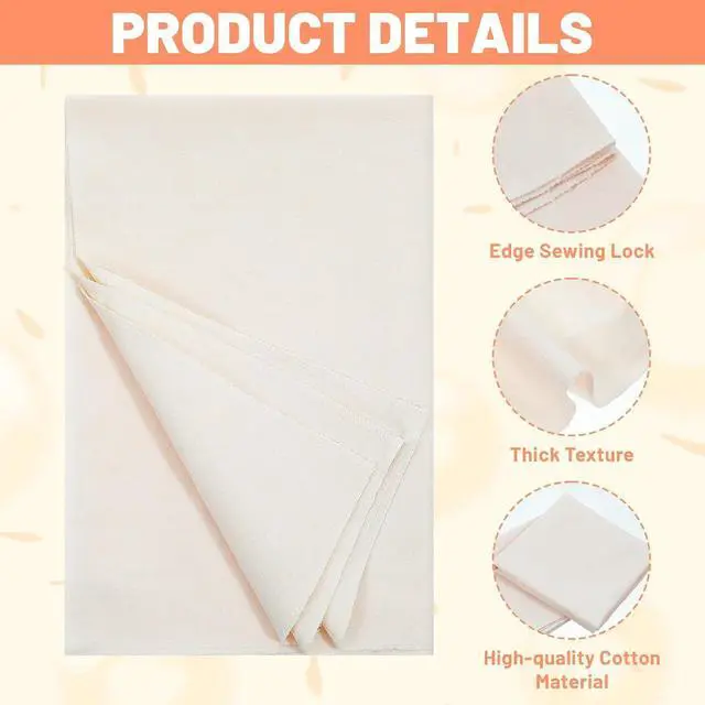 Alt view image 7 of 7 - 1PCS Tea Towels for Baking Sourdough 29 X 17 Inch Linen Cloth Bread Sourdough Towels Pastry Cloth for Dough, Baguettes, Loaves, Pastry, Homemade Bread