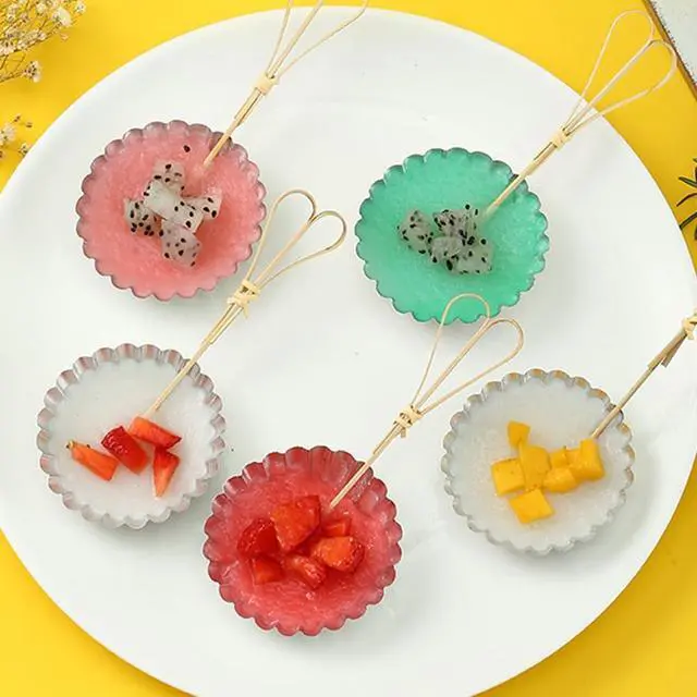 Alt view image 5 of 7 - MAGICLULU Disposable Egg Tart Trays Foil Egg Tart Molds Aluminum Foil Trays 2.40 X 2.40 X 0.62 in Mini Trays for Baking Jelly Pudding Muffins Cupcakes Afternoon Tea Family Dinners