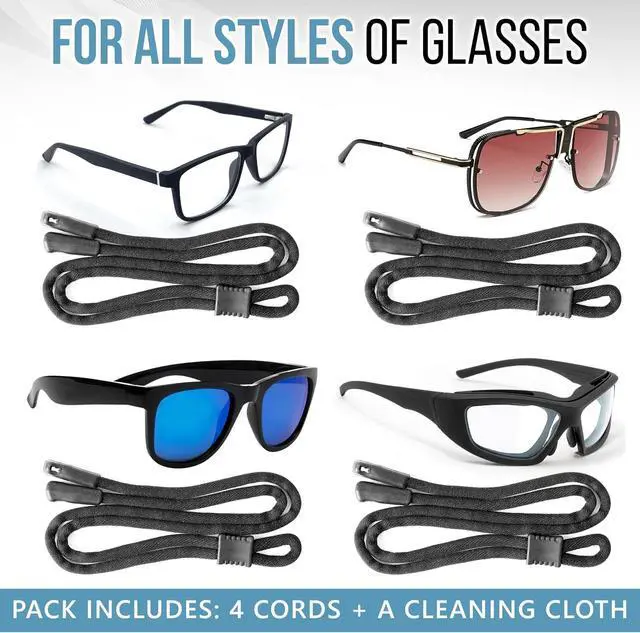 Alt view image 6 of 6 - SIGONNA Eyeglasses String Holder Strap - Eyeglass Chains Women Man - 4 Cords