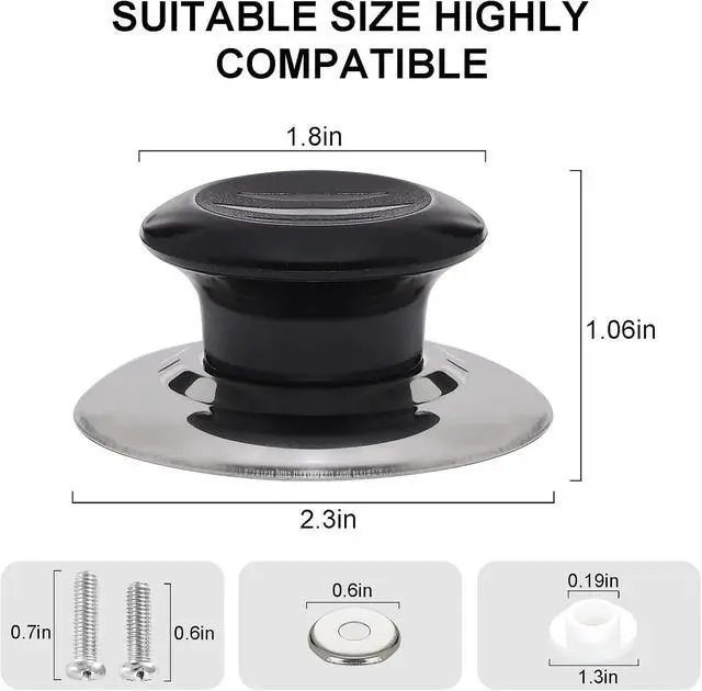 Alt view image 2 of 7 - 4 Pcs Pot Lid Knobs, Universal Pot Lid Top Replacement Knobs, Kitchen Cookware Universal Replacement Pan Lid Holding Handles for rival Crockpot Casserole Glass Saucepan Kettle - Heat Resistant