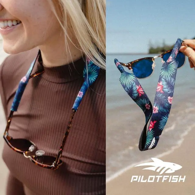 Alt view image 4 of 6 - Pilotfish Neoprene Sunglasses Strap Neoprene Eyewear Retainer, Secure Floating Sunglass Cord with Anti-Slip Ends
