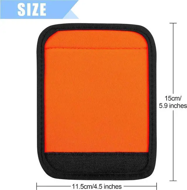 Alt view image 3 of 7 - 6 Pack Luggage Handle Wrap, Luggage Handle Wraps for Suitcase, Bright Orange Luggage Tags, Suitcase Tags identifiers for Travel Accessories