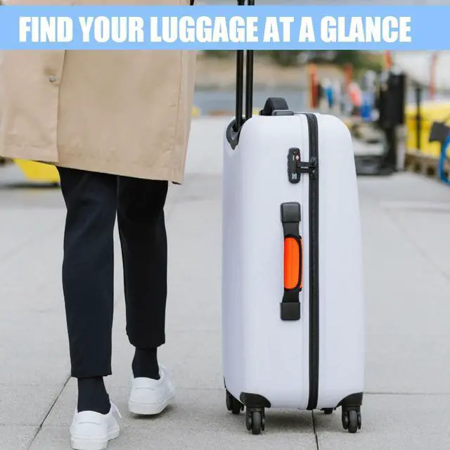 Alt view image 7 of 7 - 6 Pack Luggage Handle Wrap, Luggage Handle Wraps for Suitcase, Bright Orange Luggage Tags, Suitcase Tags identifiers for Travel Accessories