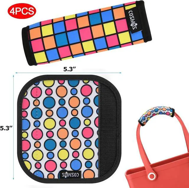 Alt view image 2 of 6 - 4 Pcs Luggage Handle Wraps Soft Neoprene Grip Handle Cover Detachable Luggage Identifier for Luggage Suitcase Travel Bag Trolley Case Travel Accessories