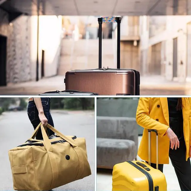 Alt view image 6 of 6 - 4 Pcs Luggage Handle Wraps Soft Neoprene Grip Handle Cover Detachable Luggage Identifier for Luggage Suitcase Travel Bag Trolley Case Travel Accessories