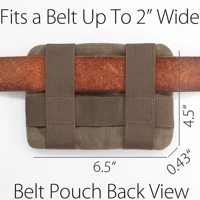 Alt view image 4 of 7 - diodrio Belt Zipper Pouches for Men Women Compact EDC Pouch, YKK Zipper, Anti-theft Pickpocket Proof Safety Wallets, Waist Pack for Traveling Hiking, Water Resistant, Tough Waxed Canvas, Olive