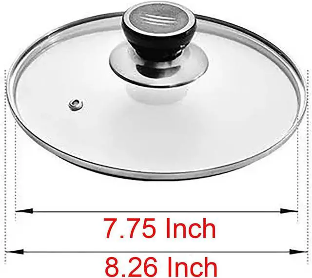 Alt view image 2 of 6 - Tempered Glass Pot Cover, 7.8 Inch Griddle Lid with Insulated Handle for Cheese Melting Dome, Steaming, Cooking at Home and Outdoors (20cm)