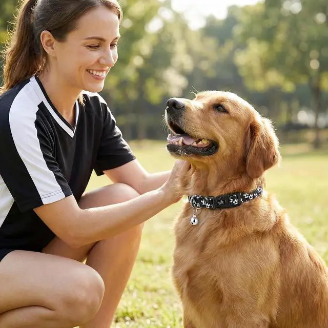 Alt view image 4 of 7 - Dog Collar with Bell, Dog Collars for Puppy Small Medium Large Dogs | Soccer Print Dog Collar Female/Male Girl/Boy Dogs