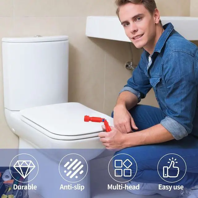 Alt view image 3 of 7 - Toilet Seat Fitting Tool, 10/13/17mm Toilet Seat Repair Wrench | Professional Universal Plastic High-Strength Installation Tool
