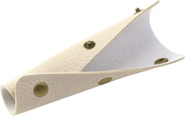 Alt view image 4 of 5 - Mcredy Luggage Handle Wrap Cover with Metal Bronze Clasp, Beige-2Pcs | Soft Leather, Bag Strap Wrap Covers, Easy to Use, for Purse Wallet Shopping Travel Bags