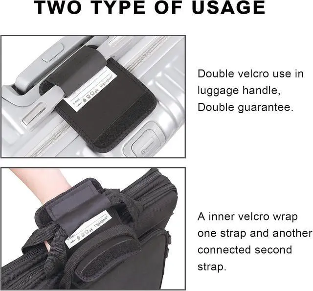 Alt view image 5 of 6 - Vigorport Luggage Handle Wrap, Bright Comfortable Neoprene Luggage Grips | Suitcase Bag Identifiers Wraps, Tags, Markers, Covers Travel Accessories for Airplane/Flying