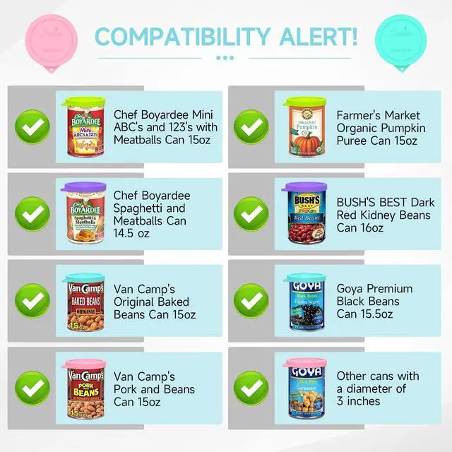 Alt view image 2 of 7 - SOPHICO 4PCS 3-inch Silicone Can Lids, Reusable Food Saver for Canned Goods | for Goya | Van Camp's | Chef Boyardee | Bush's Best | Farmer's Market Can(Can NOT Included) (4 pack)