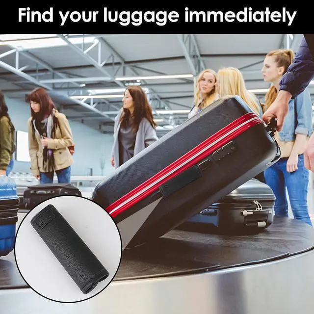 Alt view image 5 of 7 - KINIVA 2 Pack Set Black Vegan Leather Luggage Handle Wraps, Luggage Identifiers Tags Markers for Suitcase, Travel Accessories