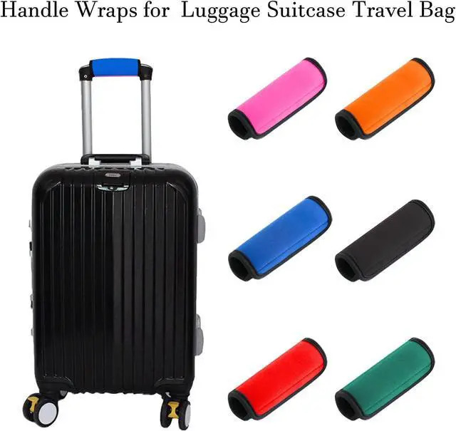 Alt view image 3 of 7 - 2 Pack Luggage Handle Wraps for Suitcase, Bright Color Comfort Soft Handle Covers (Blue)