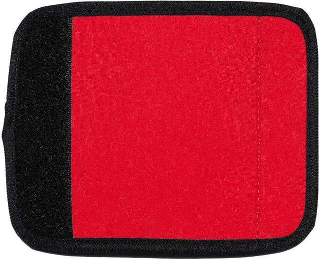 Alt view image 2 of 6 - Neoprene Luggage Handle Wraps for Traveling Bright Color Luggage Tags|Handle Wraps|Handle Covers (Red)