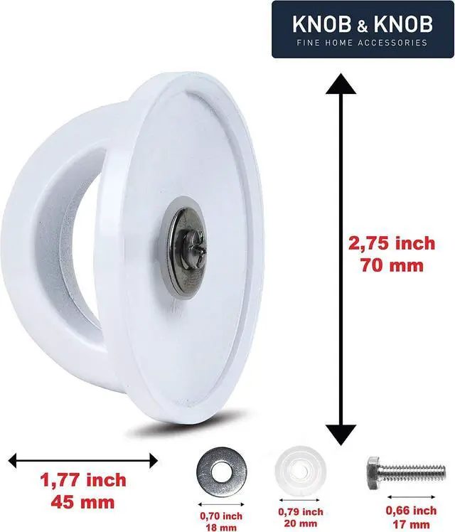 Alt view image 2 of 5 - Universal Pot Lid White Knob Compatible with Crockpot Lids, Pan Lid Replacement Handle, Heat Resistant Pot Knob for Glass, Steel Lids, Easy Grip Lid Handle, Kitchen Cookware, 2.75x1.77