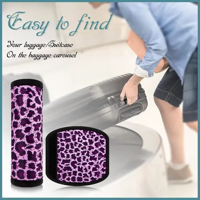 Alt view image 4 of 6 - BVYA 5 Pack Printed Neoprene Luggage Handle Wraps for Travel Bag Luggage Suitcase Baby Carriage
