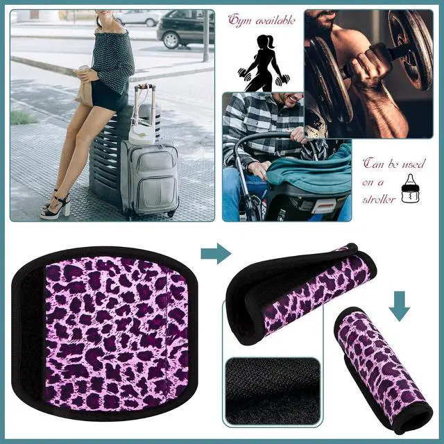 Alt view image 3 of 6 - BVYA 5 Pack Printed Neoprene Luggage Handle Wraps for Travel Bag Luggage Suitcase Baby Carriage