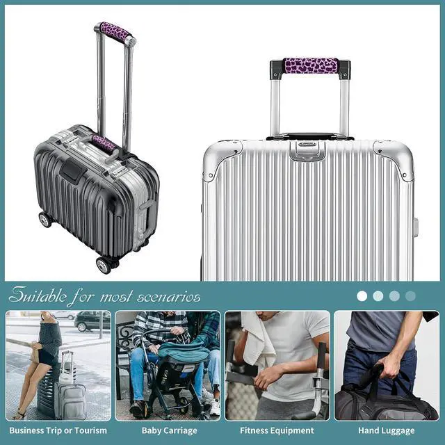 Alt view image 5 of 6 - BVYA 5 Pack Printed Neoprene Luggage Handle Wraps for Travel Bag Luggage Suitcase Baby Carriage