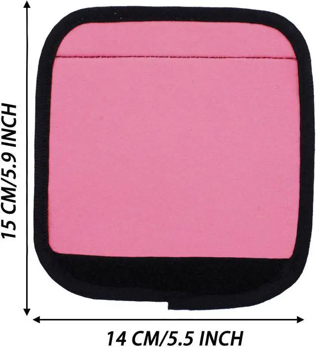 Alt view image 2 of 6 - Luggage Handle Wraps, Soft Travel Bag Handle Cover, Padded Handle Grip, Suitcase Tags Identifiers for Travel Accessories, Pink, 2pcs