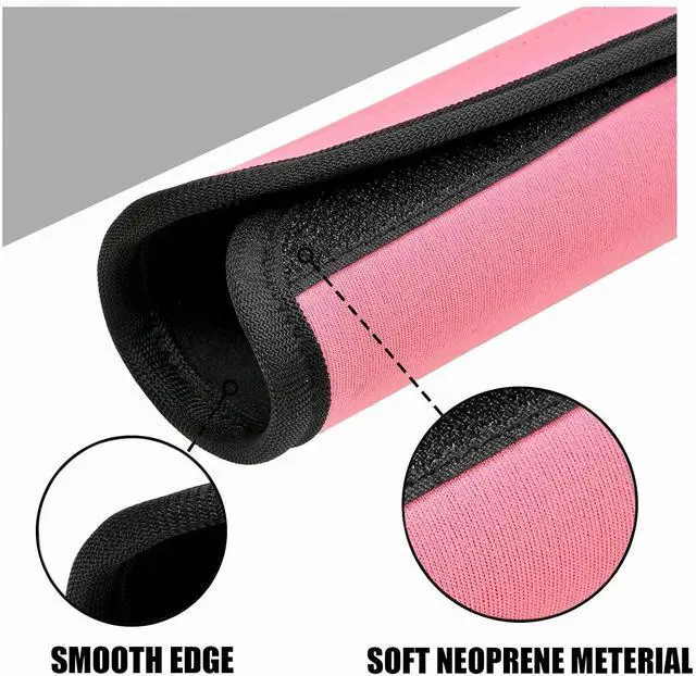Alt view image 3 of 6 - Luggage Handle Wraps, Soft Travel Bag Handle Cover, Padded Handle Grip, Suitcase Tags Identifiers for Travel Accessories, Pink, 2pcs