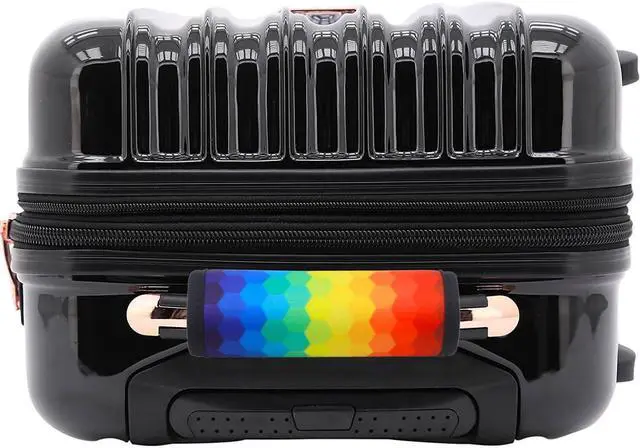 Alt view image 4 of 6 - Luggage Handle Wrap for Suitcase-Printed Bright Neoprene Luggage Tags/Grips/Identifiers/Markers/Covers/Gripper for Suitcases Carry On Bags 5 Packs (Rainbow-5 Packs)