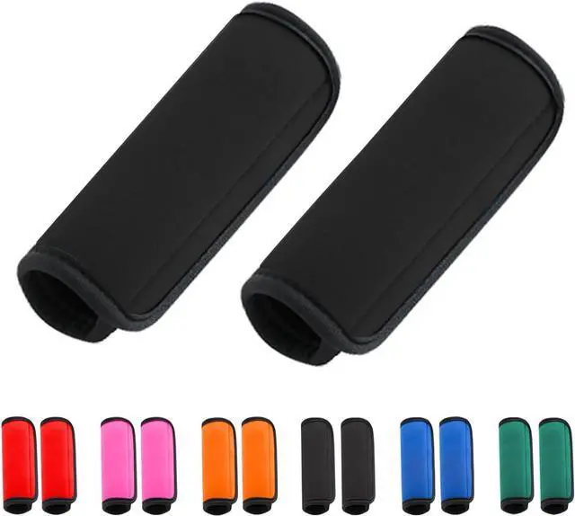 Main image of 2 Pack Luggage Handle Wraps for Luggage Suitcase Travel Bags (Black)