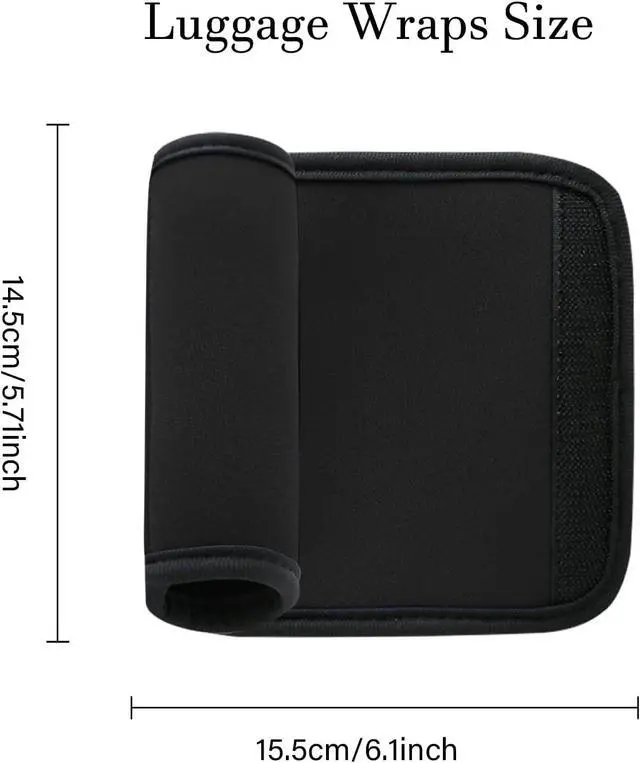 Alt view image 2 of 7 - 2 Pack Luggage Handle Wraps for Luggage Suitcase Travel Bags (Black)