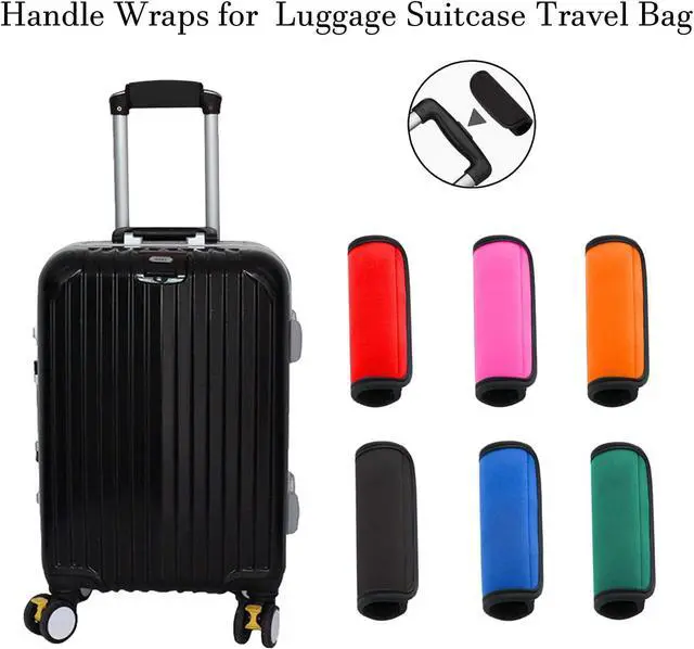 Alt view image 3 of 7 - 2 Pack Luggage Handle Wraps for Luggage Suitcase Travel Bags (Black)