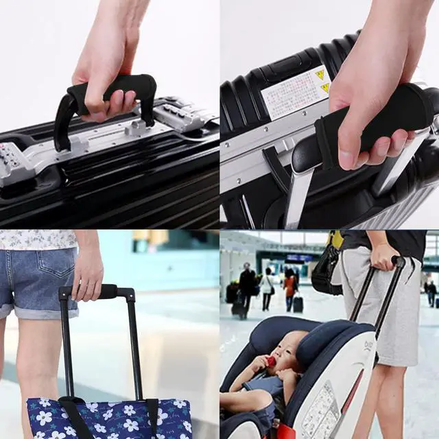 Alt view image 6 of 7 - 2 Pack Luggage Handle Wraps for Luggage Suitcase Travel Bags (Black)