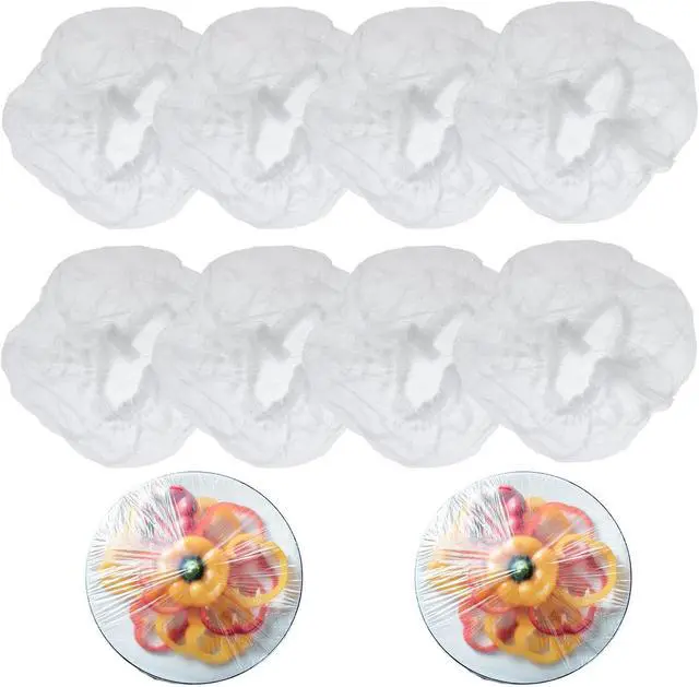 Main image of Elasticated Plastic Fermented Bread Cover Cling Film Cover Elasticated Shower Cap For Food Preservation Outdoor Camping Picnic Barbecue