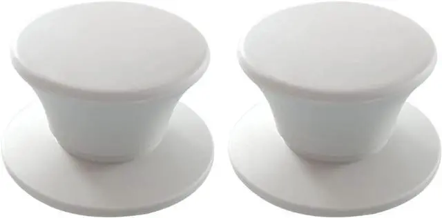 Main image of Universal Pot Pan Lids Replacement Knob, Silicone Heat Resistant Pan Cover Holding Handles BPA Free Dishwasher Safe Fits Skillets and Kitchen Cookware (Pack of Two-Light Grey)