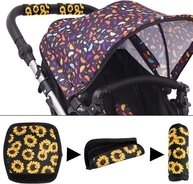 Alt view image 5 of 5 - 3 Pcs a Set, Comfort Neoprene Handle Wraps/Grip/Identifier for Travel Bag Luggage Suitcase Baby Carriage